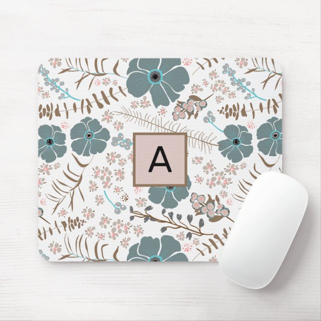 Mousepad Mistura Whimsical Misture Teal Pink Cinza Fluindo  (Com mouse)