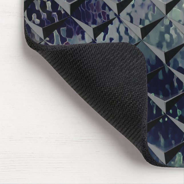 Mousepad Misturando quadrados 3D com "vidro fumado" esverde (Canto)