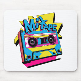 Mousepad Misturar Vibes de Fita | Cassete Neon Retro 80s