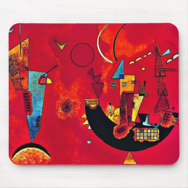 Mousepad Mit und Gegen, arte popular de Wassily Kandinsky M (Frente)