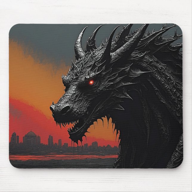 Mousepad Mítica - Dragão Noir (Frente)