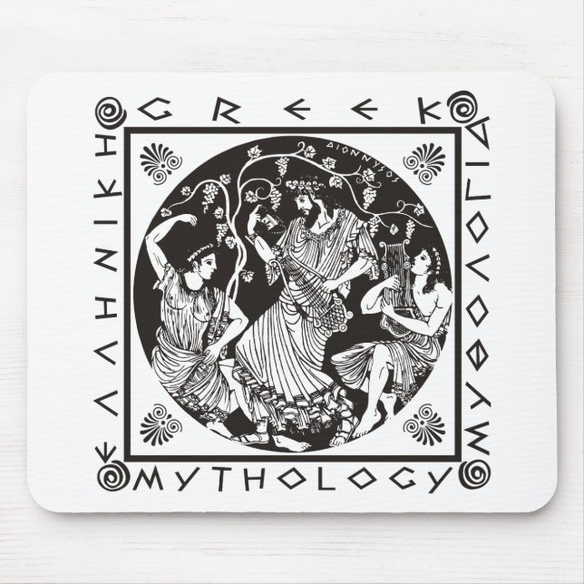 Mousepad Mitologia grega - preto (Frente)