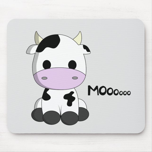 Mousepad Miúdos bonitos dos desenhos animados da vaca do (Frente)