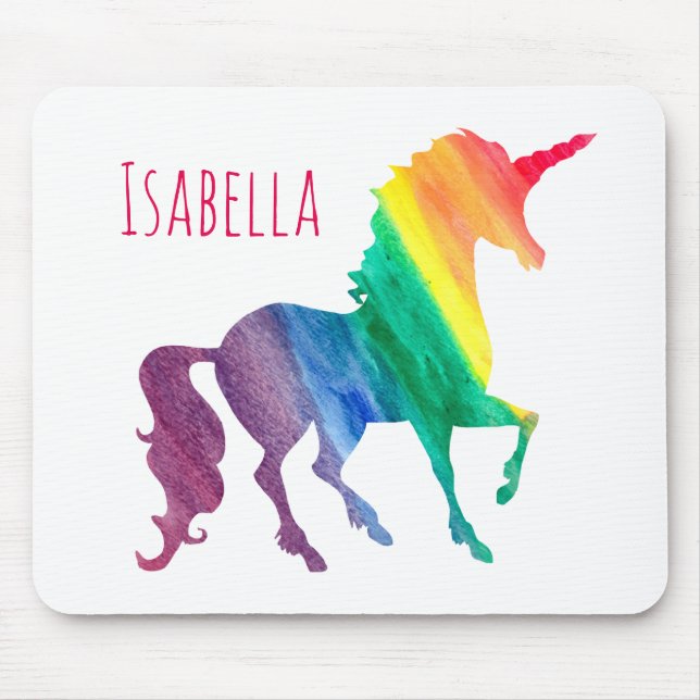 Mousepad Miúdos legal personalizados da aguarela do (Frente)