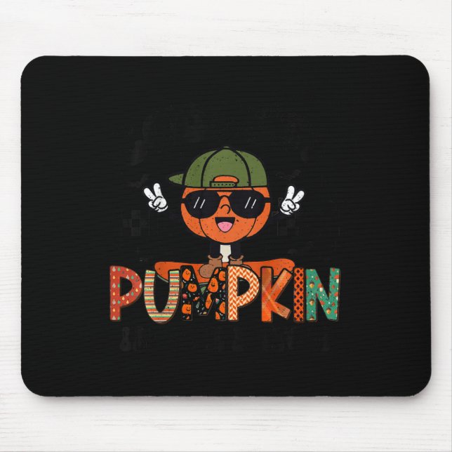 Mousepad Miúdos Pumpkin Mais Fresco No Patch Halloween Boys (Frente)