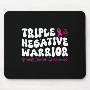 Mousepad Mo de Consciência do Cancer Mama do Guerreiro Nega