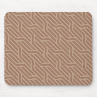 Mousepad Mocha Mousse Brown Buffed Beige Wavy Line Patterno