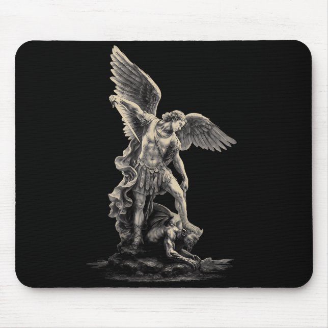 Mousepad Moda Cristã do Arcanjo Miguel Roupas Religiosas F (Frente)
