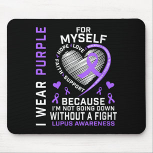 Mousepad Moda Feminina Roxa Para Conscientização do Lúpus G