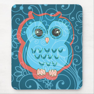 Mousepad Moda Floral Retro Legal Bonita, Cuta