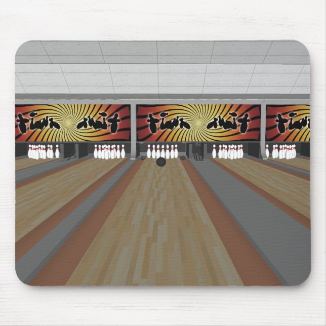 Mousepad modelo 3D: Pista de bowling: (Frente)