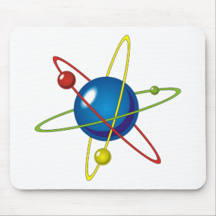 Mousepad Modelo Colorido do Átomo
