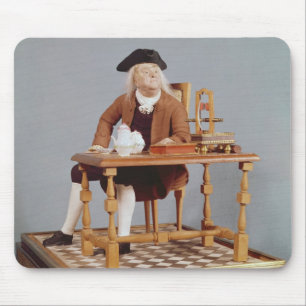 Mousepad Modelo de Benjamin Franklin em sua mesa
