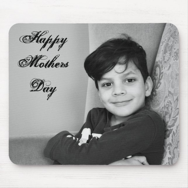 Mousepad modelo de de texto de foto Dia de as mães pessoal (Frente)