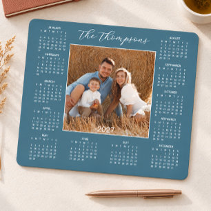 Mousepad Modelo de Foto Personalizada 2027 Calendário