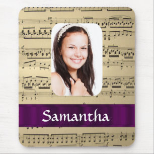 Mousepad Modelo de foto personalizado da folha de música