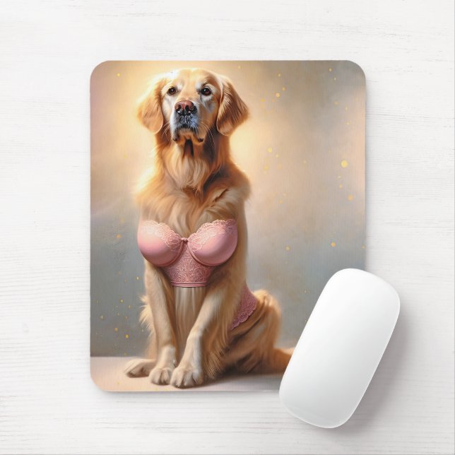 Mousepad Modelo de Lingerie do ouro Retriever (Com mouse)