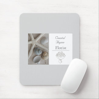 Mousepad Modelo de logotipo de florista costeira editável