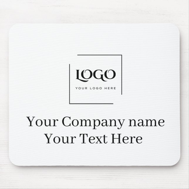 Mousepad Modelo de logotipo personalizado elegante (Frente)