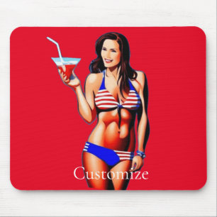 Mousepad Modelo de Malhação Bikini Patriótico Thunder_Cove