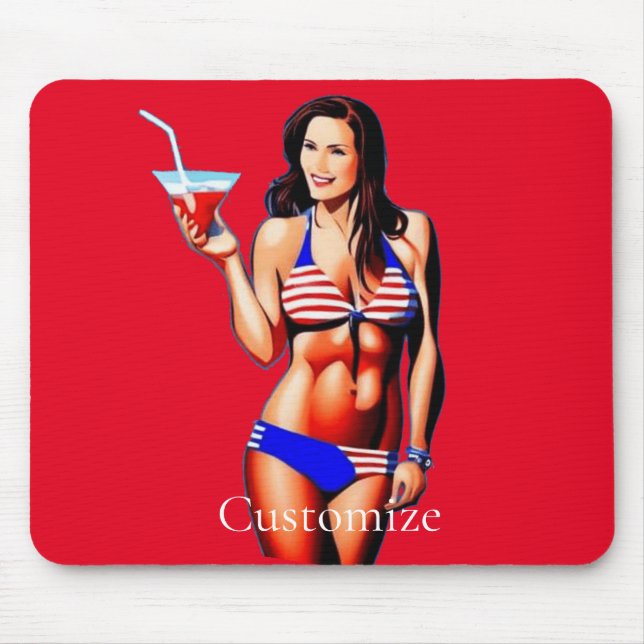 Mousepad Modelo de Malhação Bikini Patriótico Thunder_Cove (Frente)