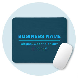 Mousepad Modelo de Nome de Negócios Moderno e Ousado Azul