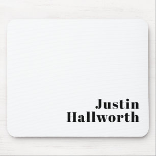 Mousepad Modelo de Nome ou Negócio Minimalista Moderno Retr