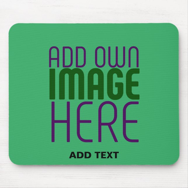 Mousepad MODELO DE TEXTO DE IMAGEM EM VERDE ESmeralda EDITÁ (Frente)