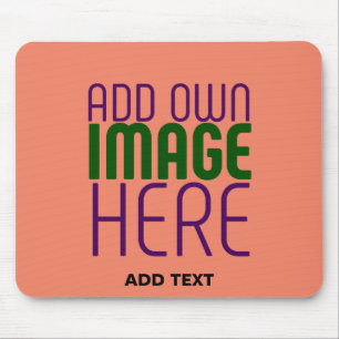 MOUSEPAD MODELO DE TEXTO DE IMAGEM LARANJA CORAL EDITÁVEL M