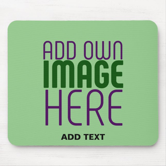 MOUSEPAD MODELO DE TEXTO DE IMAGEM VERDE MINT EDITÁVEL MODE (Frente)