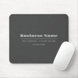 Mousepad Modelo de texto retrô-moderno editável | Cinza esc