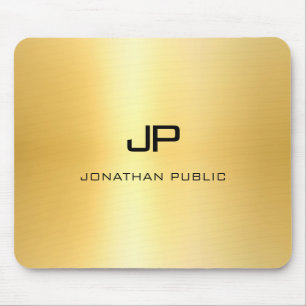 Mousepad Modelo elegante Dourado Faux personalizado