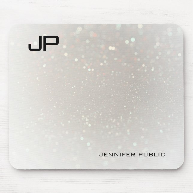 Mousepad Modelo Elegante Monograma Moderno Monograma (Frente)