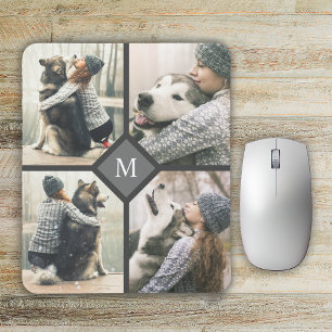 Mousepad Modelo Personalizado de 4 Fotos com Monograma