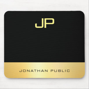 Mousepad Modelo preto-e-preto-e-branco-elegante