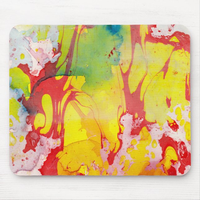 Mousepad Modelo Trendy Modern Abstrato Red Yellow (Frente)