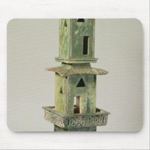 Mousepad Modelo vitrificado verde de uma torre