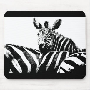 Mousepad Modelo Zebras, Pop, De Arte Negra