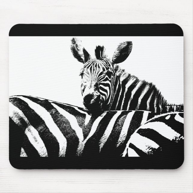 Mousepad Modelo Zebras, Pop, De Arte Negra (Frente)