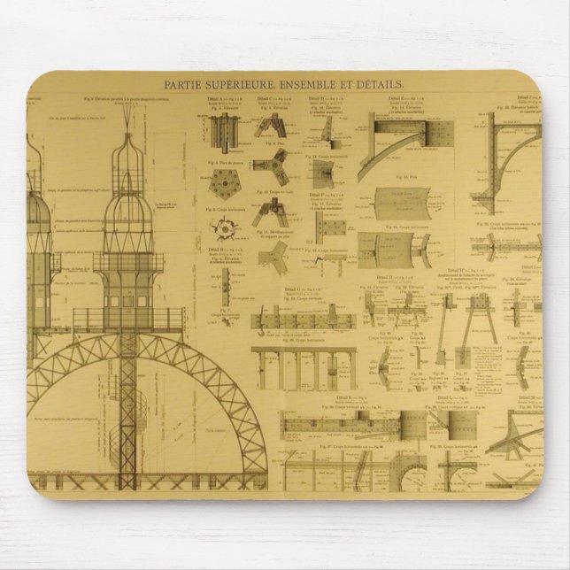 Mousepad Modelos da torre Eiffel (Frente)
