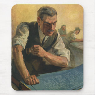 Mousepad Modelos do arquiteto e da construção do negócio