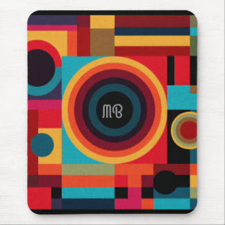 Mousepad Modern Abstract Geometric Vibrant Energetic Shapes