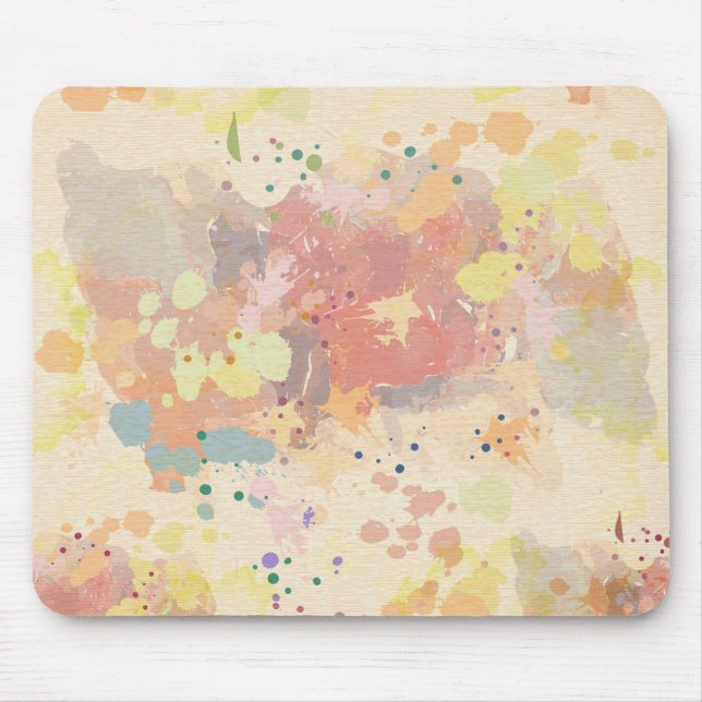 Mousepad Modern Abstract Paint Splashes (Frente)