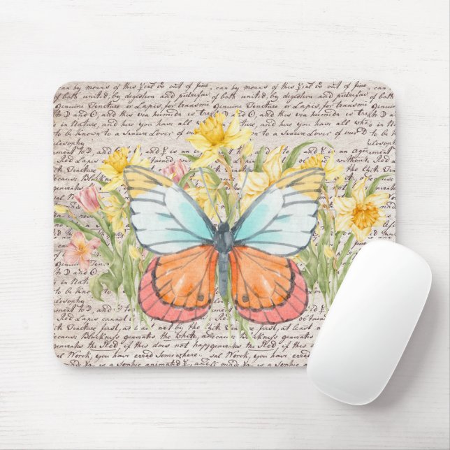 Mousepad Modern and trendy kraft paper background Botanical (Com mouse)
