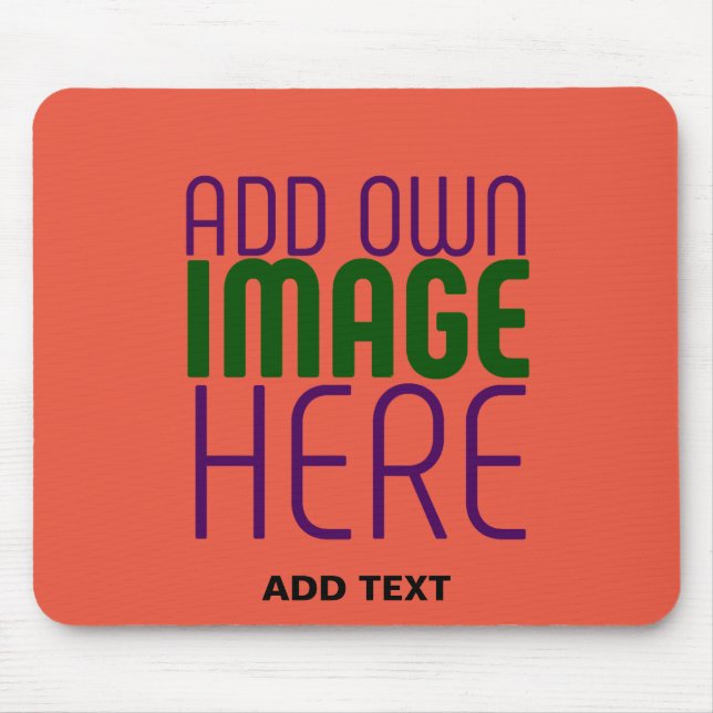 MOUSEPAD MODERN EDITABLE TOMATO RED IMAGE TEXT TEMPLATE (Frente)