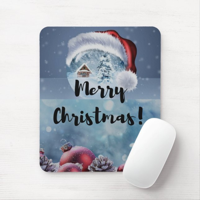 Mousepad Modern funny cute Christmas reindeer      (Com mouse)