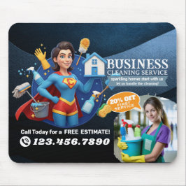 Mousepad Modern House Cleaning Maid Service Housekeeping