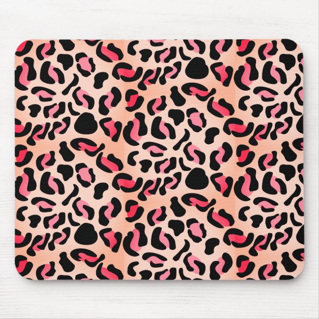 Mousepad Modern Leopard Pattern Animal Print (Frente)