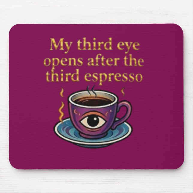 Mousepad Modern Mystic Coffee Art My third eye collection (Frente)