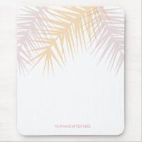 Modern tropical rosé palm leaves